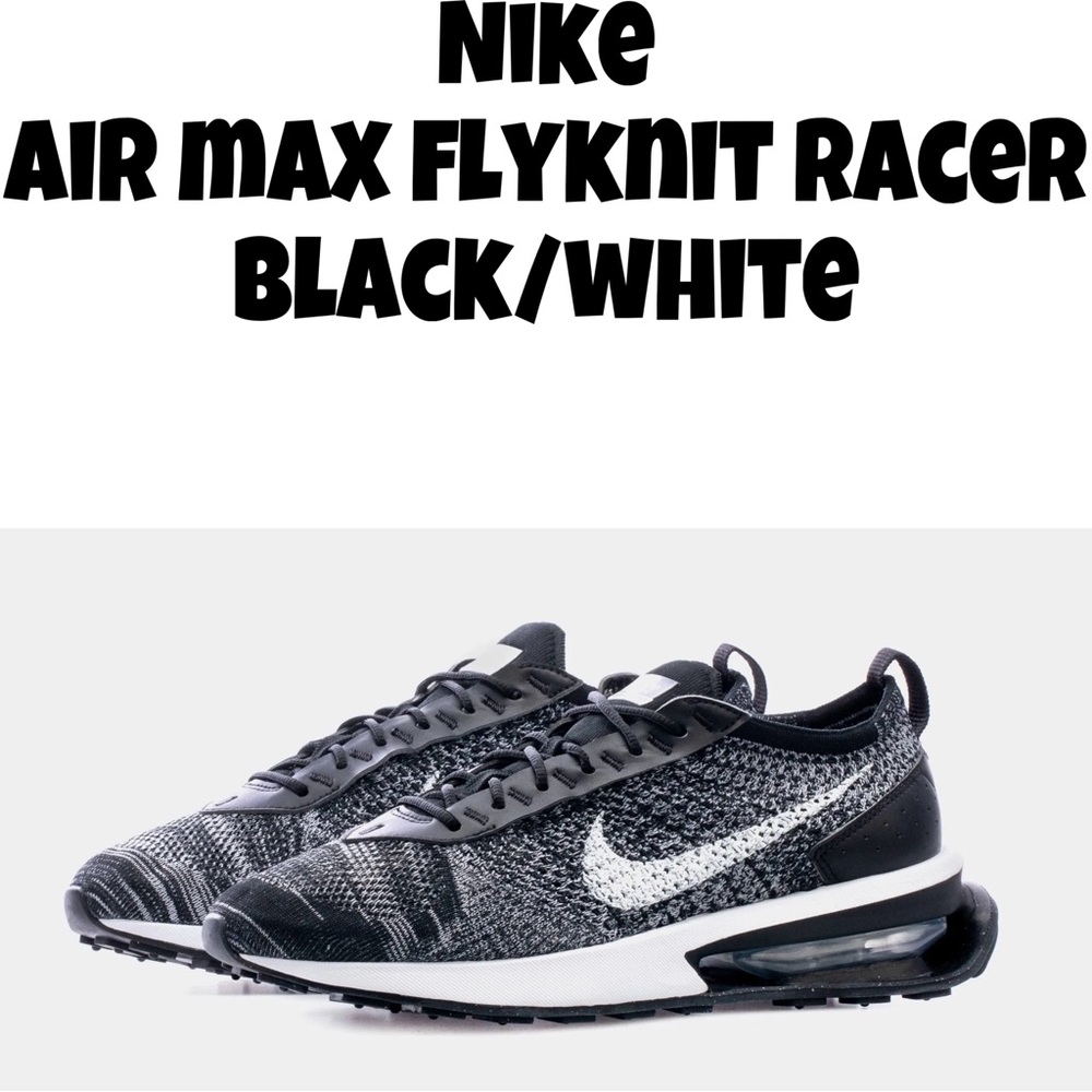 Nike Air Max Flyknit Racers Black/White Women’s Size 9.5